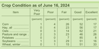 USDA: Wisconsin Crop Progress and Condition | June 17, 2024