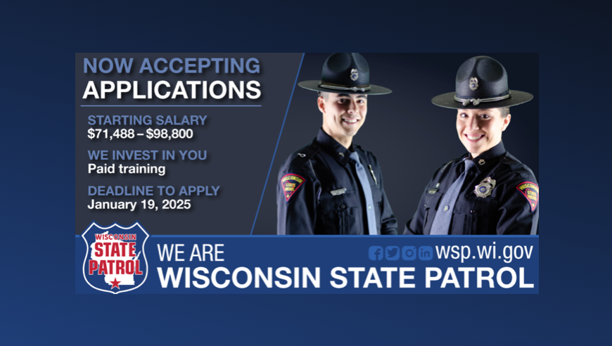 Wisconsin State Patrol Seeks Applicants for Trooper and Inspector Roles