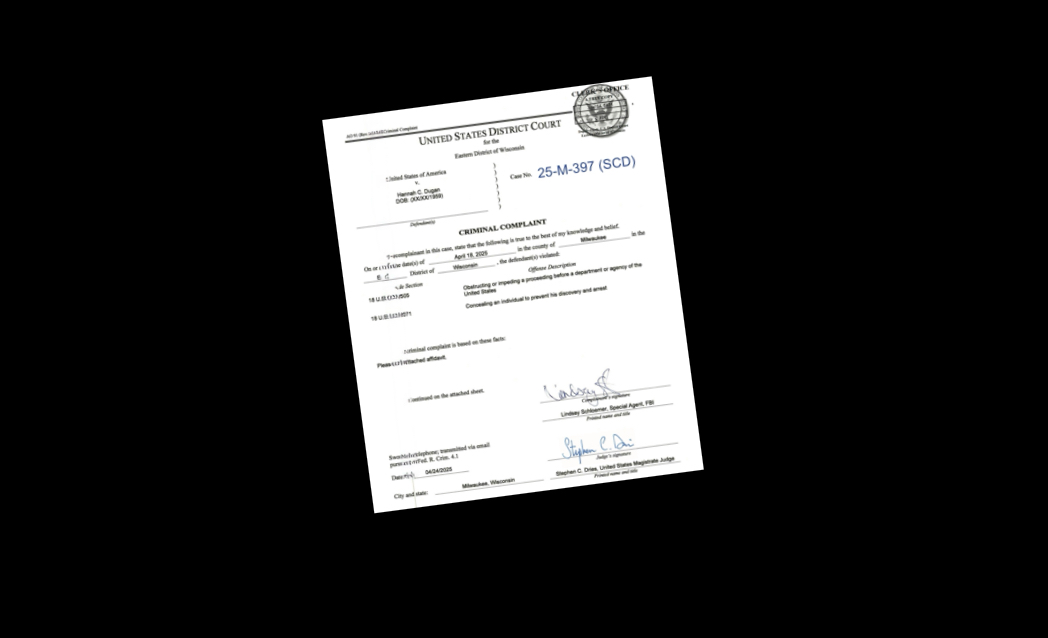 Milwaukee County Judge Hannah Dugan Arrested on Federal Charges for Allegedly Aiding Defendant in Evading ICE Arrest – Details from Criminal Complaint