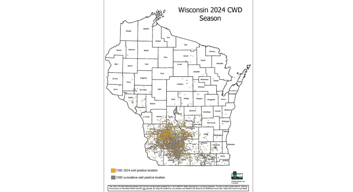 Wisconsin DNR Reports 2024 CWD Sampling Results, New Detections in Multiple Counties