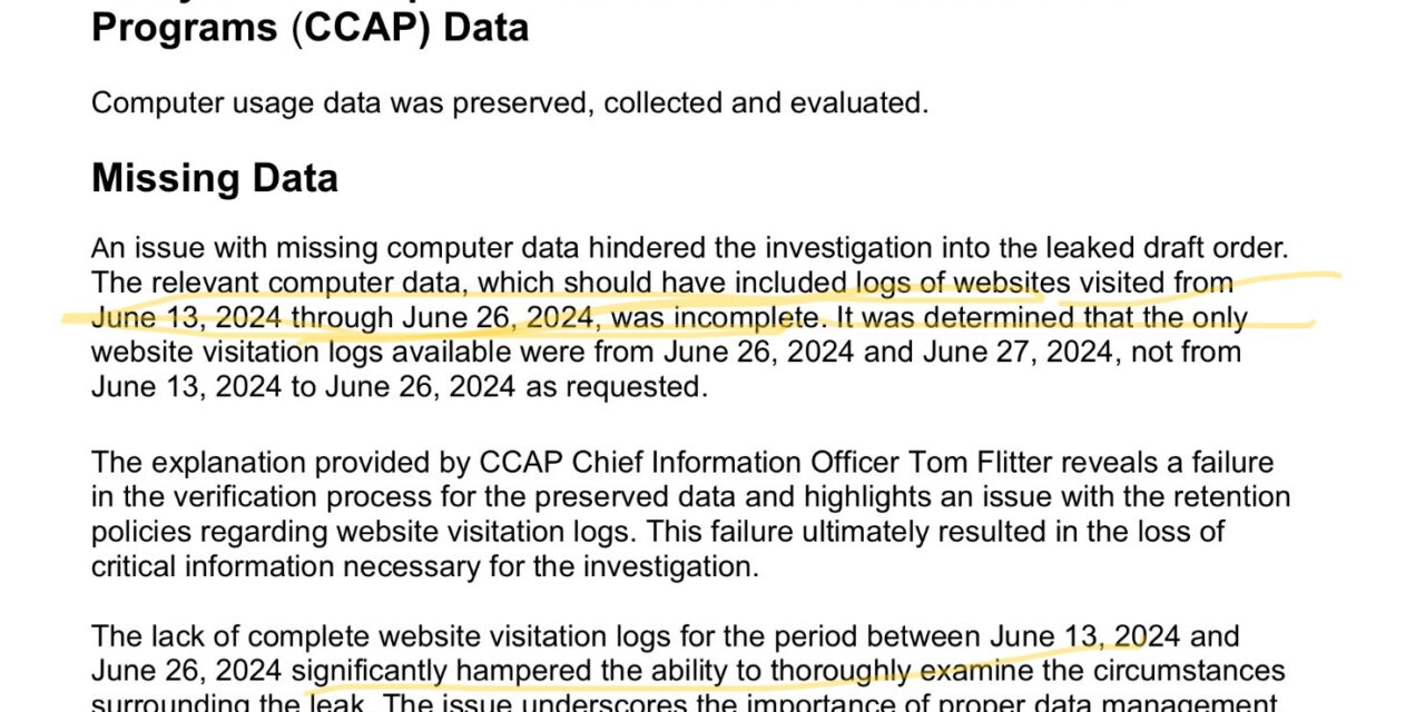 Missing Digital Records in Wisconsin Supreme Court Leak Investigation Raise Legal and Ethical Concerns