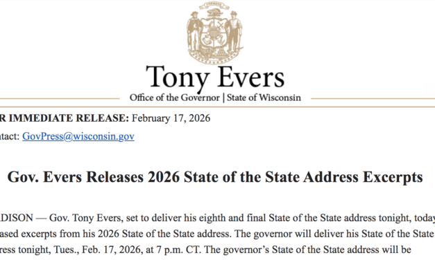 Wisconsin Governor Evers Releases Excerpts From His Final State of the State Address