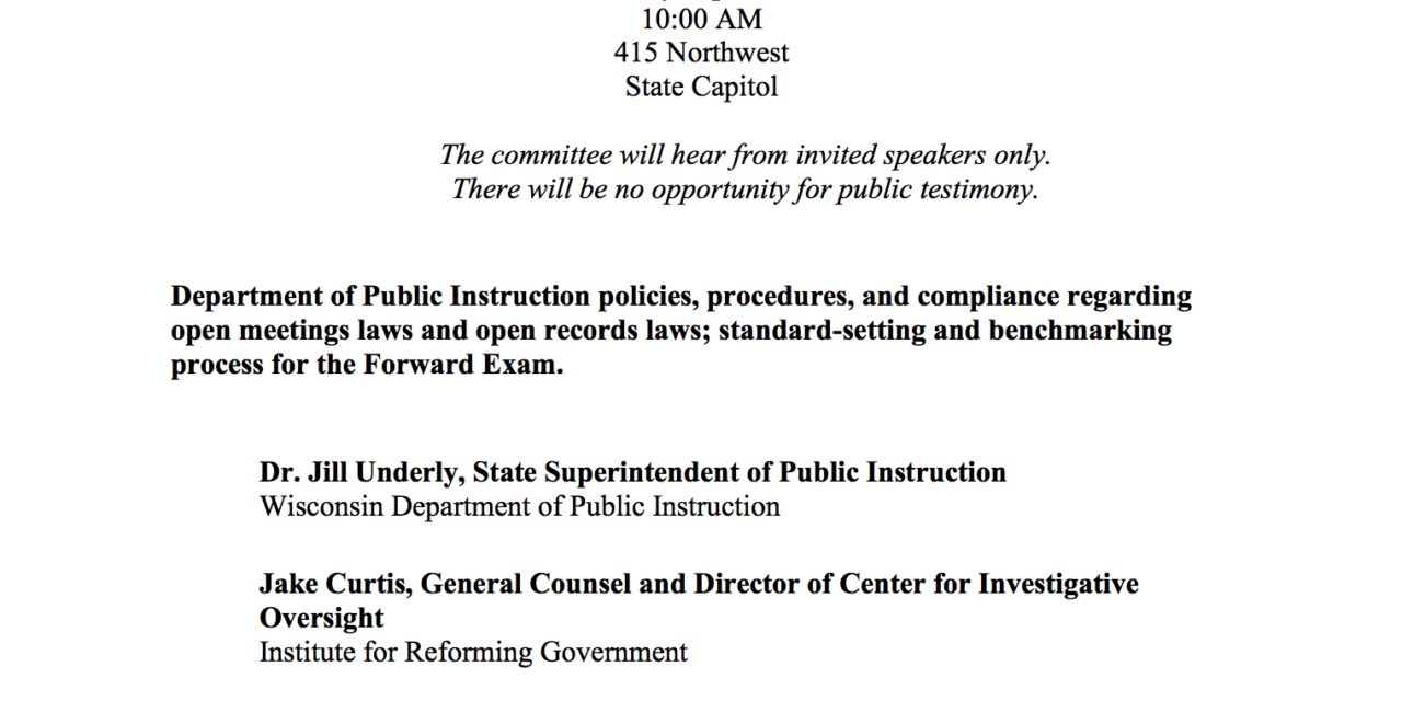 Government Oversight, Accountability and Transparency Committee Wants Answers from DPI