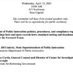 Government Oversight, Accountability and Transparency Committee Wants Answers from DPI