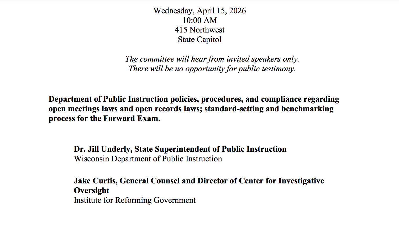 Brian Fraley: Government Oversight, Accountability and Transparency Committee wants answers from DPI