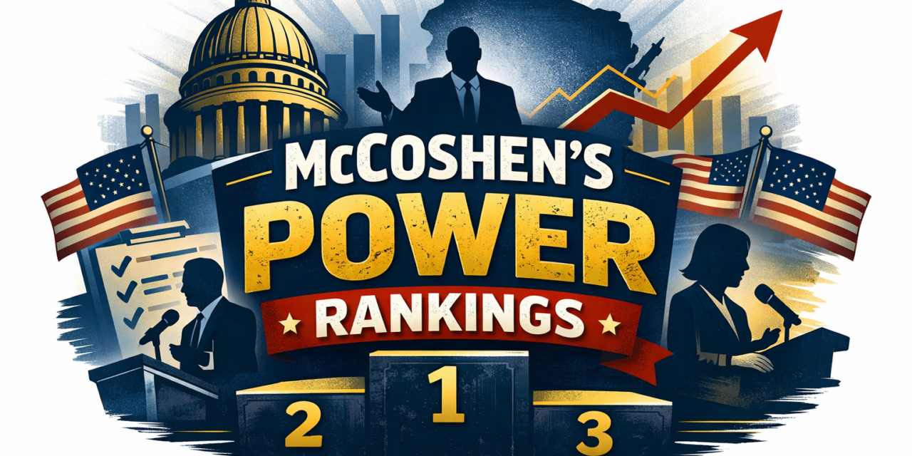 McCoshen’s Power Rankings: 25 Days from Democrats’ Governor Primary