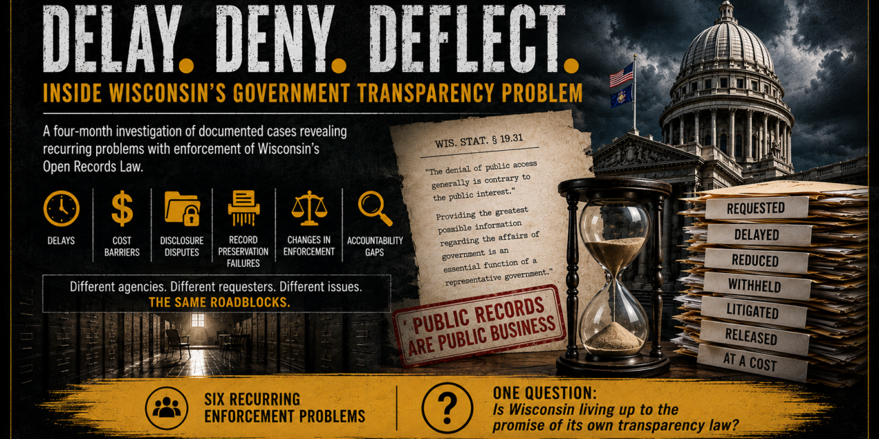 Delay, Deny, Deflect: Inside Wisconsin’s Government Transparency Problem