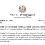 Wanggaard Releases List of Wisconsin Inmates Seeking Early Release