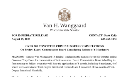 Wanggaard Releases List of Wisconsin Inmates Seeking Early Release