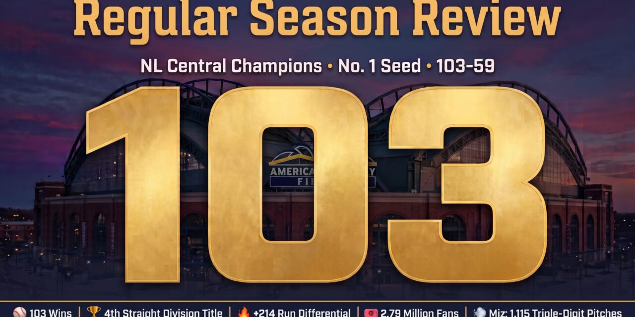 Best Season Ever: How the Brewers Won a Franchise-Record 103 Games