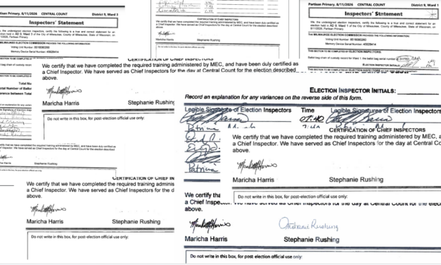 Did Milwaukee Chief Election Inspectors Actually Review Election Night Activity at Central Count?